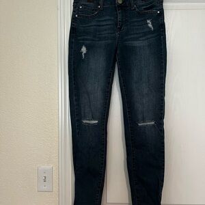 Women's Distressed Black Jeans